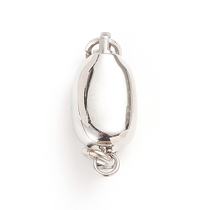 304 Stainless Steel Box Clasps, Oval