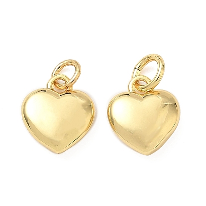 Латунные подвески, без кадмия и без свинца, сердце, с целью перехода в кольце