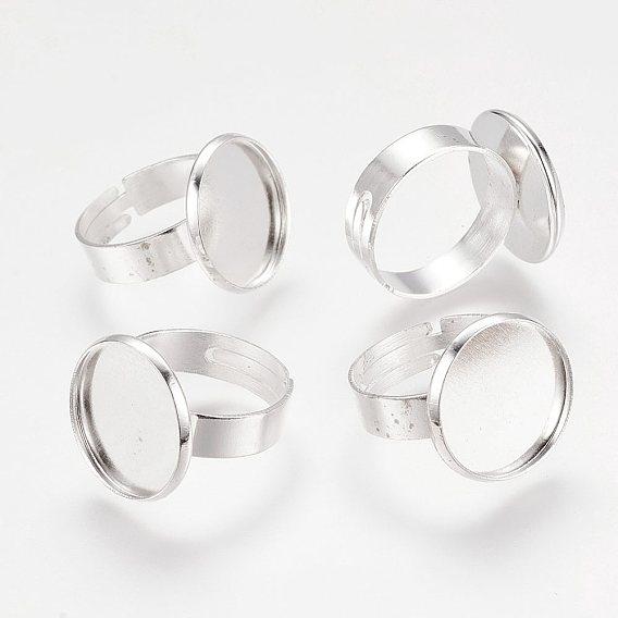 Компоненты регулируется латунные кольца, баз площадку кольцо, без никеля , 17 мм, лоток : 16 мм