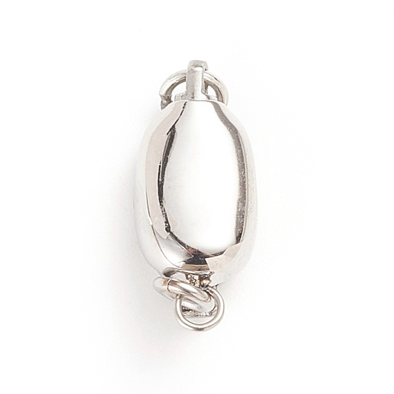 304 Stainless Steel Box Clasps, Oval