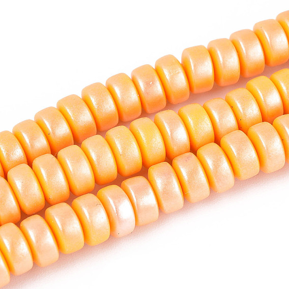 Полимерной глины ручной работы бисер нитей, жемчужные, плоско-круглые