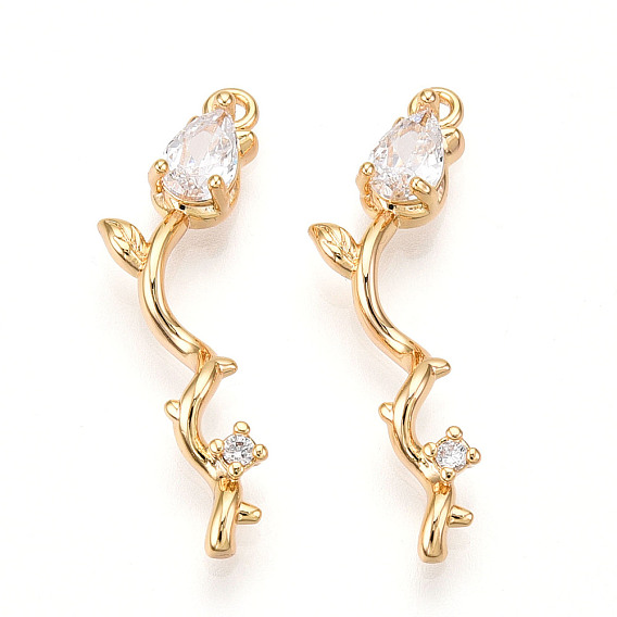 Латунные микро проложить кубического циркония подвески, 