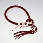 Fleurs perlées de verre colliers de lasso, avec perle et coquille, 31.4 pouce