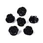 Natural Obsidian Carved Beads, Rose Flower