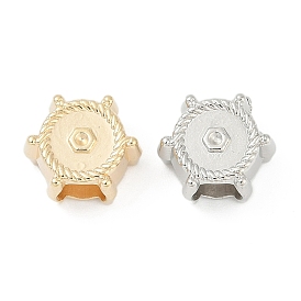 Ccb пластиковые европейские бусины, бусины с большим отверстием, шестиугольник