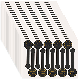 20 листы самодельных самоклеящихся наклеек, этикетки наклейки наклейки, для подарочной упаковки, слово ручной работы