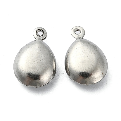 Pendentifs en acier inoxydable, charmes de larme