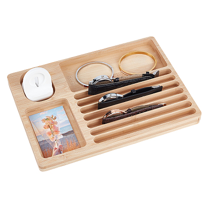 Силиконовые подставки для часов и бамбуковый лоток-органайзер для ремешков часов, для показа часов