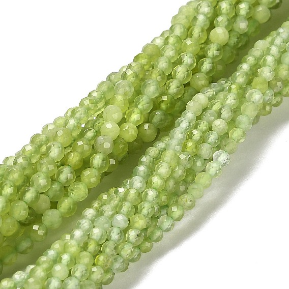 Природного нефрита Xiuyan бисер нитей, граненые, круглые