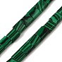 Синтетического малахита бисер нитей, 2-луночное, прямоугольные