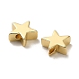 Brass Beads, Long-Lasting Plated, Star