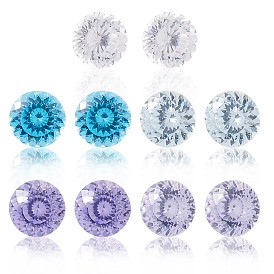 10шт 5 цвета кубический цирконий кабошоны, граненые, алмаз