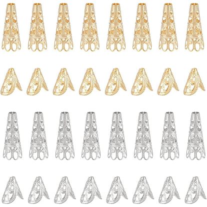 40шт 4 стиль колпачки из нержавеющей стали, конус