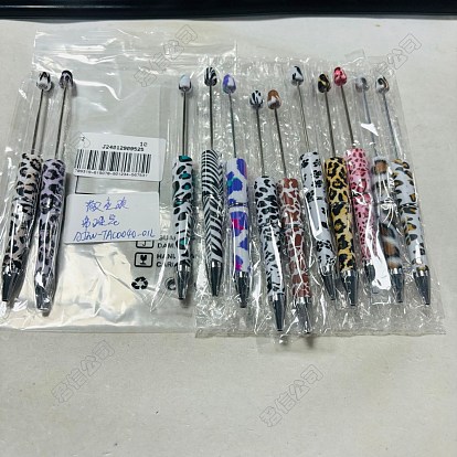 12Stück 12Stile Kugelschreiber aus Kunststoff, perlenstift, für diy personalisierter stift mit schmuckperlen