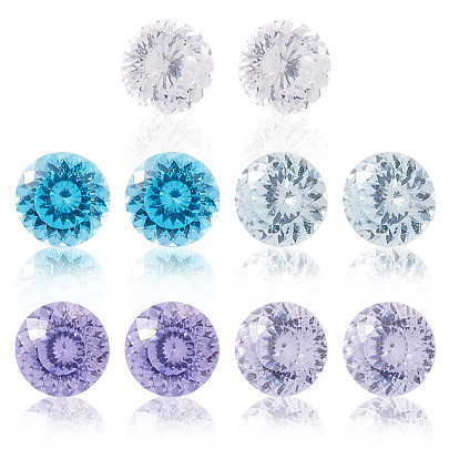 10шт 5 цвета кубический цирконий кабошоны, граненые, алмаз