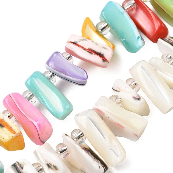 Натуральная оболочка из трохидных оболочек, с бисером, самородки, Топ пробуренной