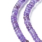 Natural Amethyst Beads Strands, FlatRound/Disc