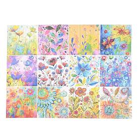 Flower Scrapbooking Paper Pads Set, for Card Making Craft Scrapbook Decoration