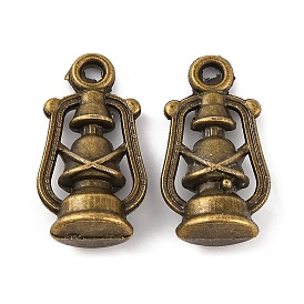 Tibetan Style Alloy Lantern/Oil Lamp Pendants, Cadmium Free & Lead Free, 20x10.5x6mm, Hole: 2mm, about 555pcs/1000g