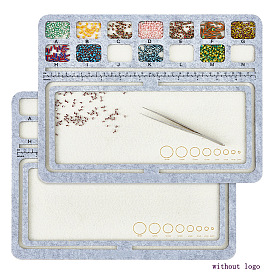 Wood Covered with Felt Wood Bead Design Board, DIY Beading Jewelry Bracelet and Anklet Making Tray, Rectangle