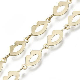 Цепи звеньев латунной кромки, для изготовления ювелирных изделий, долговечный, без никеля , несварные