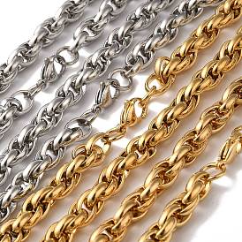 PVD Vacuum Plating 201 Stainless Steel Rope chain Necklaces