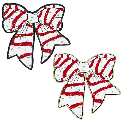 2 шт. 2 цветные полиэфирные нитки на заплатках, термоклей, аксессуары для костюма, аппликация, бантом