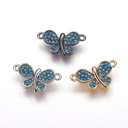 Коннекторы, латунь, кубический цирконий, бабочка