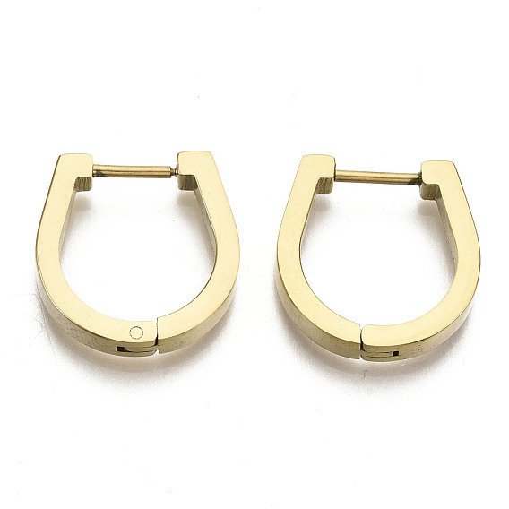 304 обруч серьги из нержавеющей стали замке, овальные