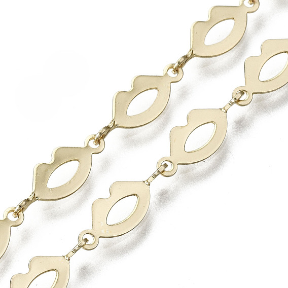 Цепи звеньев латунной кромки, для изготовления ювелирных изделий, долговечный, без никеля , несварные