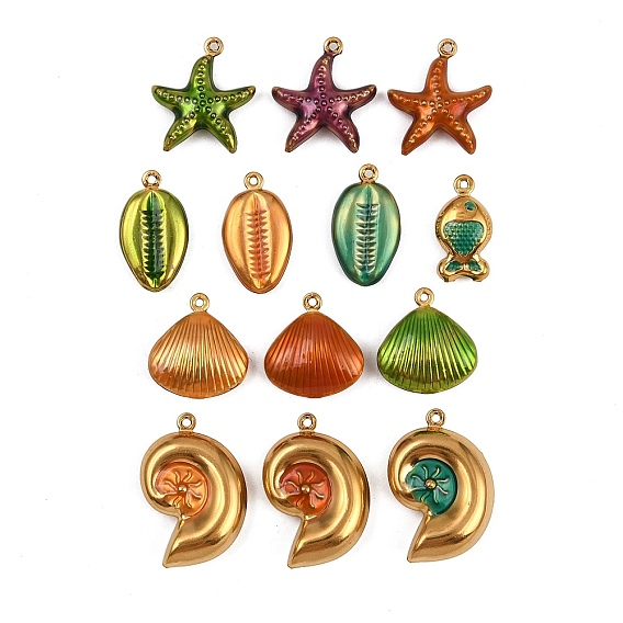 304 нержавеющей стальной эмали подвески, золотые