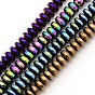 Electroplate Non-magnetic Synthetic Hematite Beads Strands, Heishi Beads, Flat Round/Disc, 5x2.5mm, Hole: 1mm, about 166pcs/strand, 15.7 inch