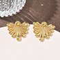 Flower 304 Stainless Steel Stud Earrings for Women, Ion Plating(IP)
