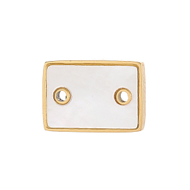 304 нержавеющая сталь с подвесками из ракушек, прямоугольные, реальный 14 k позолоченный, ионное покрытие (ip)