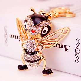 Bee Keychain with Insect Animal Metal Pendant for Women's Bag Accessories