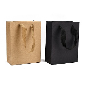 Бумажные подарочные пакеты с ленточными ручками, на свадьбу день рождения детский душ, переработанные пакеты, прямоугольные