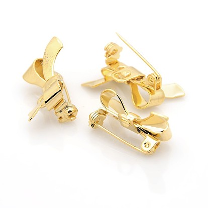 Bowknot Brass Brooches Findings
