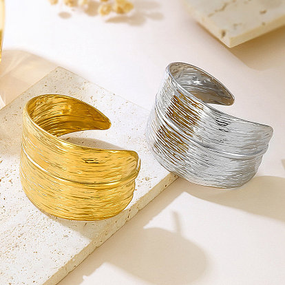 304 женские браслеты-манжеты из нержавеющей стали, лист