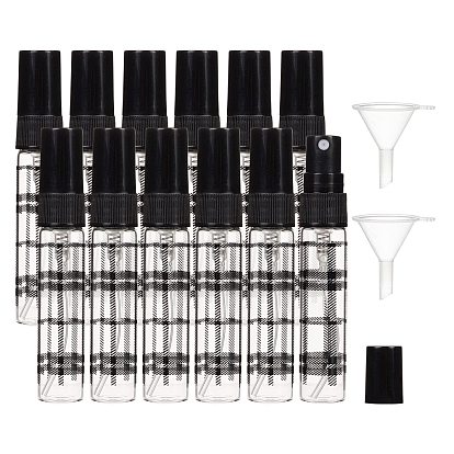 Kit de vaporisateurs bricolage, avec vaporisateurs en verre et trémie à entonnoir en plastique transparent