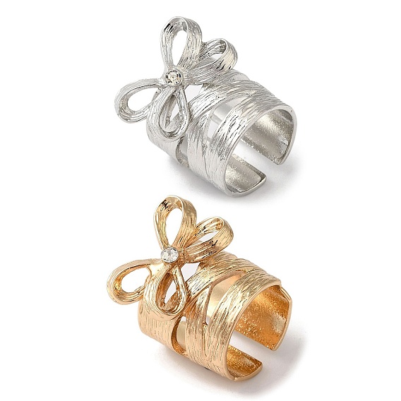 Широко открытые манжеты из сплава со стразами и бантом для женщин