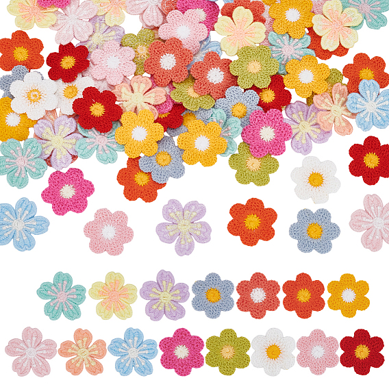 75 шт 15 цвета цветок полиэстер орнамент аксессуары, для одежды своими руками, пакет, брюки, украшение обуви