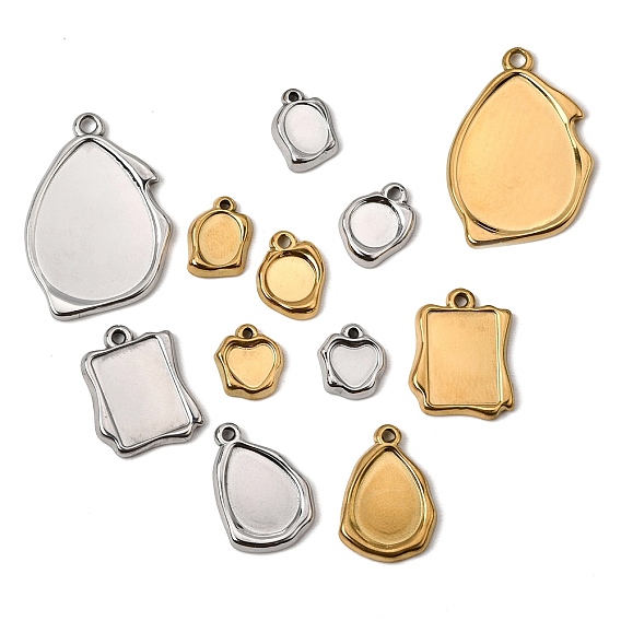 304 inoxydable supports cabochons Pendentif en acier