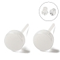 Hypoallergenic Bioceramics Zirconia Ceramic Stud Earrings, No Fading and Nickel Free, Flat Round