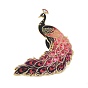 Printed Alloy Brooch, Peacock, Golden