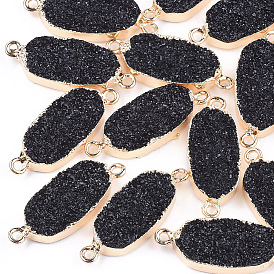 Разъемы гальванических друзы, с железной фурнитурой, овальные, золотой свет