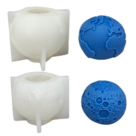 3D Moon Meteorite DIY Silicone Candle Molds, for Scented Candle Making