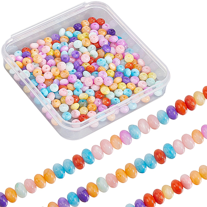 2 нити из натуральных пресноводных бусин из ракушек, рондель, окрашенные