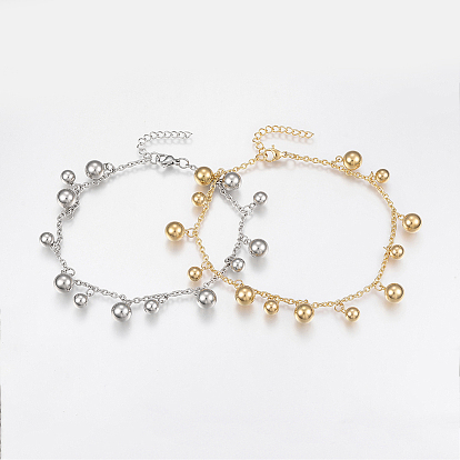 304 из нержавеющей стали браслеты, круглые