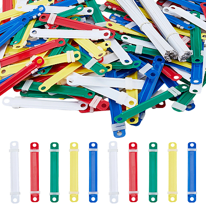 150шт. пластиковых 2 скрепок для документов и бумаги с отверстиями, переплетная папка файл зажим, с алюминиевой полосой