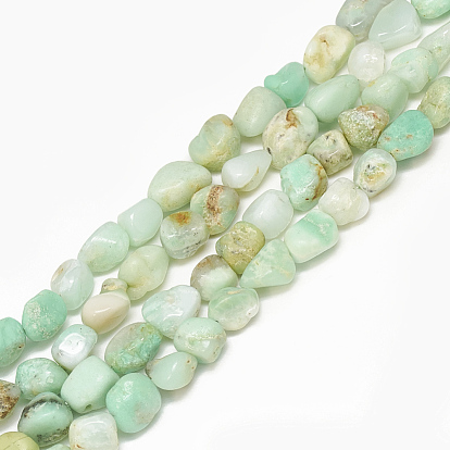 Natural Chrysoprase Beads Strands, Tumbled Stone, Nuggets